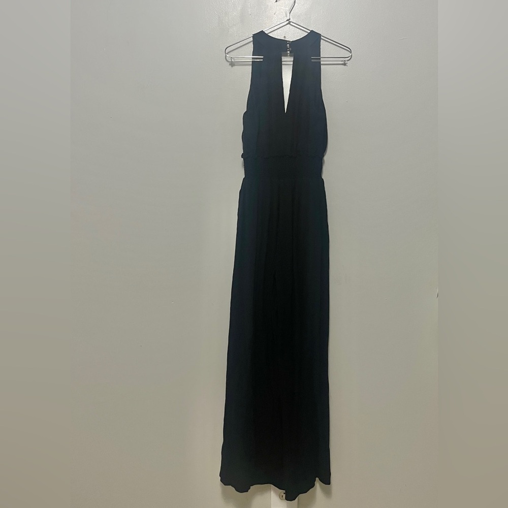 Anthropologie Black Halter Dress